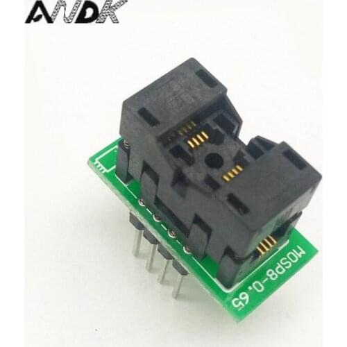 MSOP8 To DIP8 MCU Programmer Test Socket Pitch 0.65mm IC Body Width 3mm Programming Socket Adapter