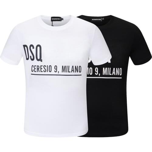 DSQ PHANTOM TURTLE Mens Short Sleeve Logo Series Graphic T-Shirt Men Fashion Print Cotton Tees Breathable Quality Tops D8002