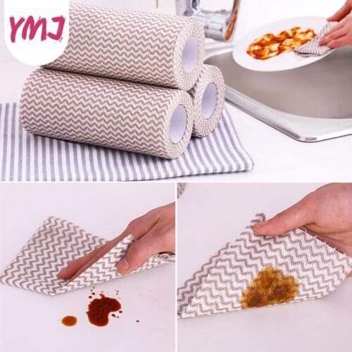 Non-woven Kitchen Disposable Rags Cleaning Cloth Magic Wiping Scouring Pad Dishcloth Desktop Countertop Washing Cloth 50/Pack