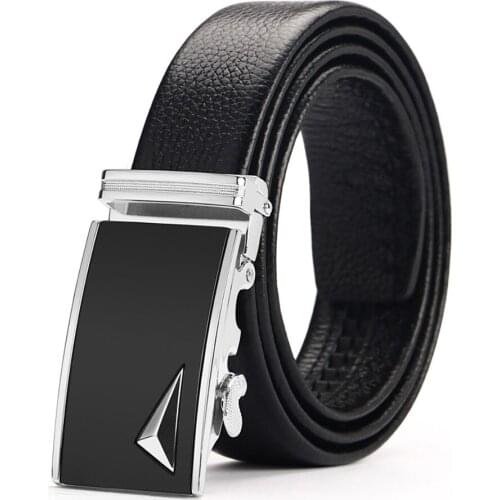 New Belt Men Top Quality Genuine Luxury Leather Belts for Men,Strap Male Metal Automatic Buckle2018 New 100%Cow Genuine Leather