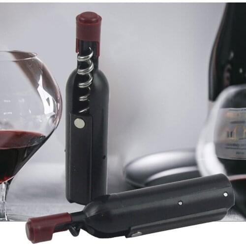 Bottle Opener Fridge Magnet 2-In-1 Wine Bottle Shaped Corkscrew Refrigerator Magnet with Spiral Head Kitchen Tools