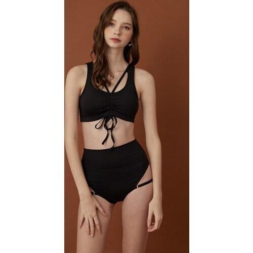 Pearl Diary Black Two-piece Swimwear