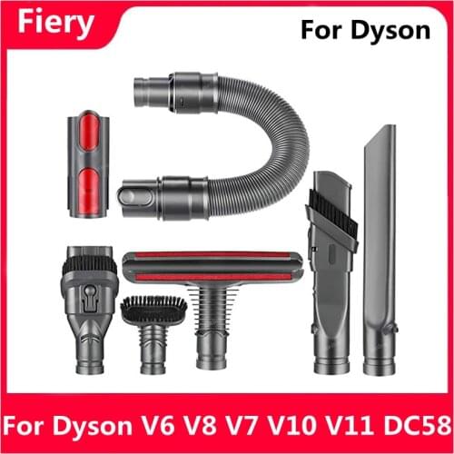 Dust Brush Suction Head for Dyson V6 V8 V7 V10 V11 DC58 59 Robot Vacuum Cleaner Parts Accessories Replacement Connector Hose Kit