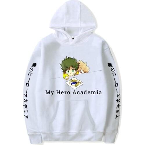 Japan Anime My Hero Academia Hoodies Funny Manga Kawaii Bakugou Katsuki Midoriya Deku Print Winter Casual Women Sweatshirt Tops