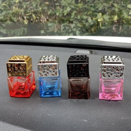 100pcs Car Air Outlet Freshener Diffuser Glass Bottle Auto Fragrance Oils Empty Glass Bottle Clip For Car Vent Outlet Perfume