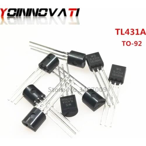 100pcs TL431A TL431 Voltage References 2.5-36V Prog Adjust TO-92