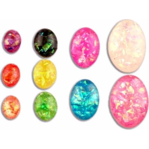 200Pcs Mixed Resin Bling Oval Decoration Crafts Cabochon Flatback Beads Embellishments For Scrapbooking Kawaii DIY Accessories