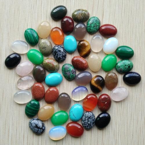 2016 Popular Assorted natural stone mixed Oval CAB CABOCHON beads for Jewelry making 12x16mm wholesale 50pcs/lot free shipping