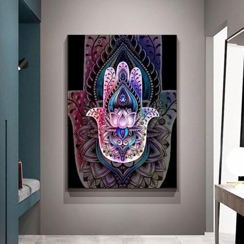 5D DIY Diamond Painting Mandala "Hand Of Fatima" Full Square/Round Drill 3D Embroidery Cross Stitch Mosaic Home Decoration Gifts