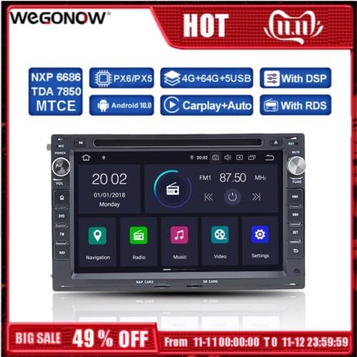 DSP IPS PX6 Android 10 6 Core 4GB RAM 64GB Car DVD Player GPS Map Radio Bluetooth For VW Jetta Bora Golf 4 Passat B5 1997-2009