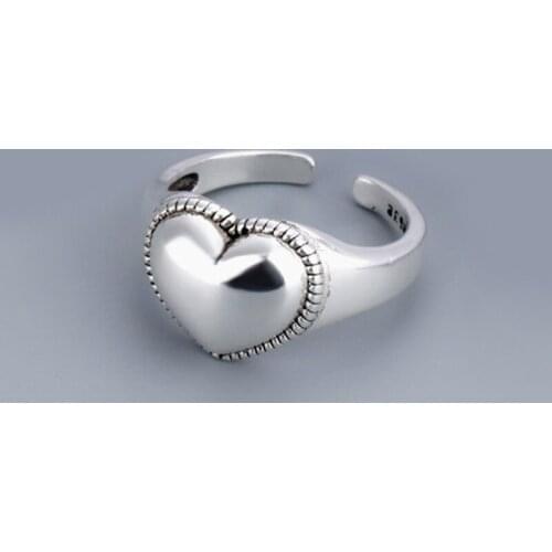 Bohemian Heart Rings For Women Boho Rings Party Trend Korean Creative Geometric Irregular Jewelry Gift