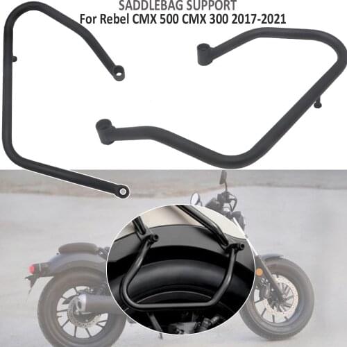 Side Saddle Box Bags Rack For Honda Rebel CMX CM 500 300 CMX500 CMX300 2017-2021 Motorcycle Saddlebag Support Bar Mount Bracket