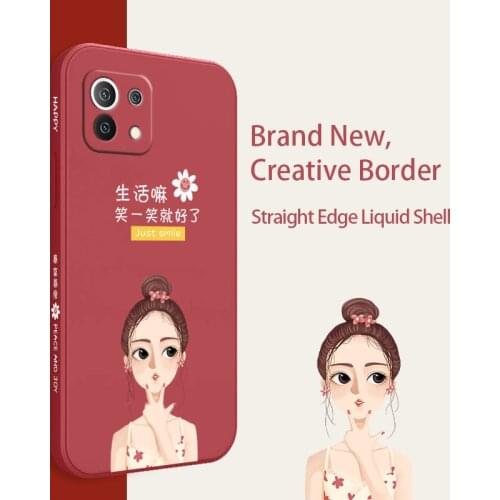 Sunny Positive Girl Girl Phone Case For Xiaomi Mi 11 10T 10 lite 9T Note 10 Redmi Note 10 9 9T 8 8Pro 7 7Pro 9 9A K40 K30 Cover