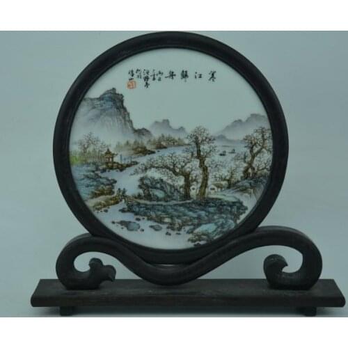 Antique Old Chinese Porcelain board painting #6, view,hand-painted crafts,home Decoration,collection & adornment