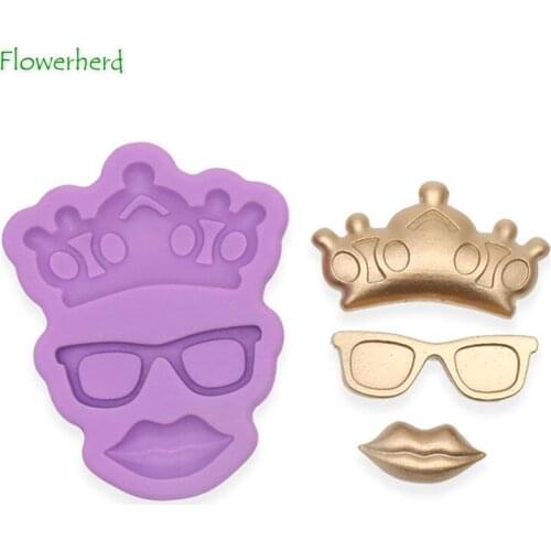 Cartoon Anime Character Hip Hop Face Fondant Mold Diy Chocolate Baking Mold Cake Decoration Silicone Mold Resin Mould