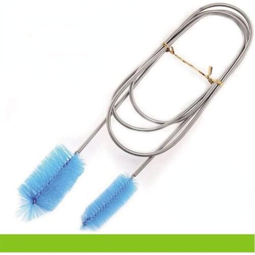90/155/200cm Pipe Cleaning Brush Air Tube Flexible Double Ended Hose Aquarium Accessories Tank Cleaner Water Filter Nylon