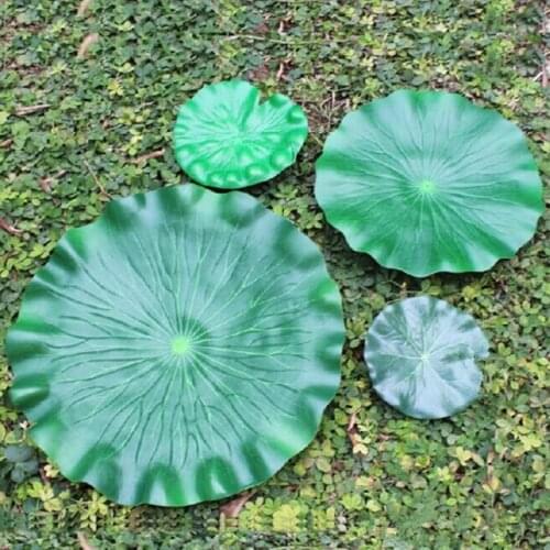 Artificial Flower Lotus Leaf EVA Material Fish Tank Water Pool Decorations Green Plant Craft For Garden Home Decor Free Shipping