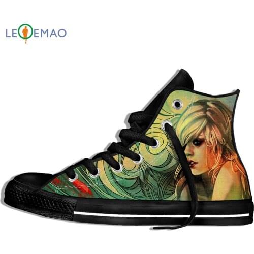 Walking Canvas Boots Shoes Breathable Watercolour Drawing Printed Harajuku Woman Man Colorful Kawaii Sport Classic Sneakers