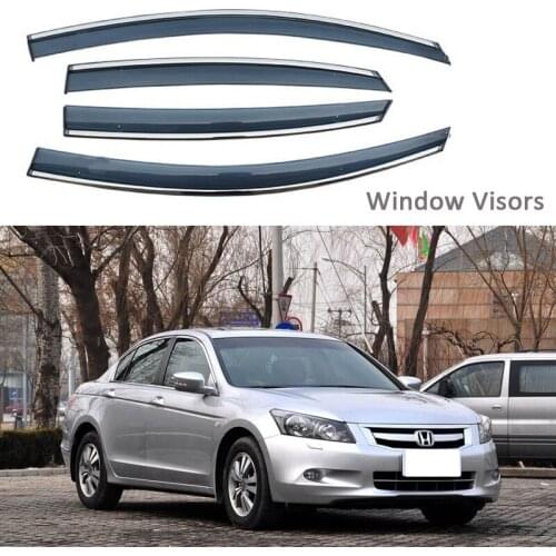 For Honda Accord 2008-2013 Car Styling Awnings Shelters Window Visors rain eyebrow Protector Exterior decoration 4PCS/SET 2012