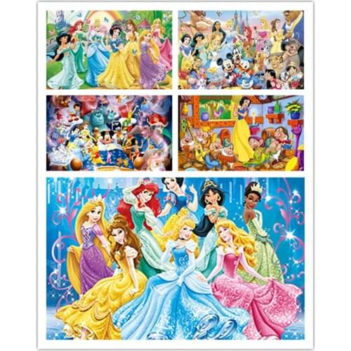 Disney 5D DIY Diamond Painting Princess Cross Stitch Kit Full Drill Diamond Embroidery Mosaic Art Picture Home Decoration Gift