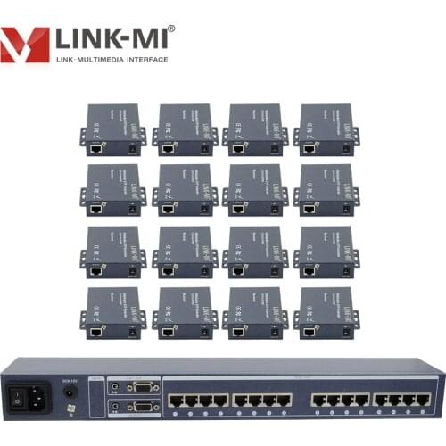 LINK-MI 116T 1x16 channel active VGA video and audio transmitter distance 300m max 16 port vga splitter Signal transmission host