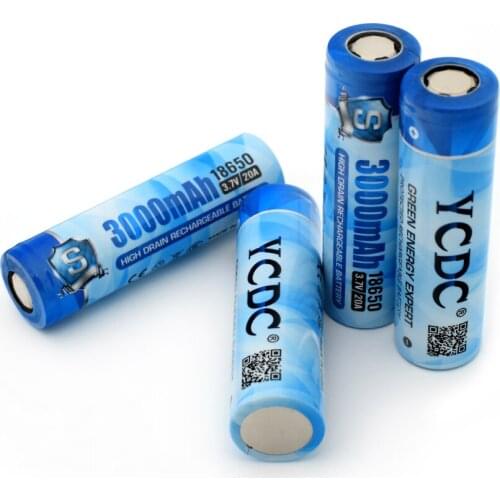3.7V 18650 3000mAh 20A High Drain Battery Rechargeable Lithium Li Ion Batteries 18650 Battery For Flashlight Torch Headlamp