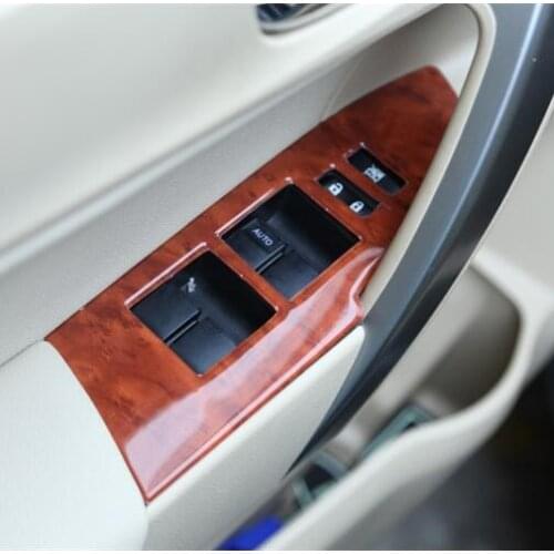 Peach Wood Window Gear Steering Wheel Instrument Moulding Decorated Frame For Toyota Corolla 2017 18 CAA271B