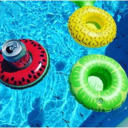 Floating Cup Holder Pool Swimming Water Toys Party Beverage Boats Baby Pool Toys Inflatable Pineapple Fruits Drink Holder