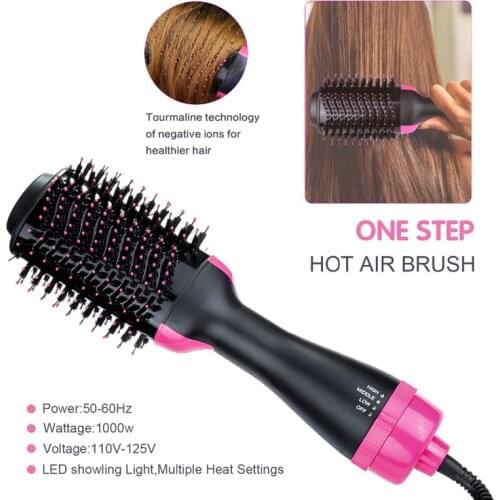 Hot Air Brush professional Blower Electric Hair Dryer Multi Function Curling Iron Rotating Hairdryer Comb styling tools