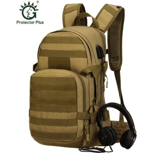 Protector Plus USB Charging Outdoor Backpack Waterproof Cycling Backpack Military Tactical Backpack Climbing Rucksack Travel Bag