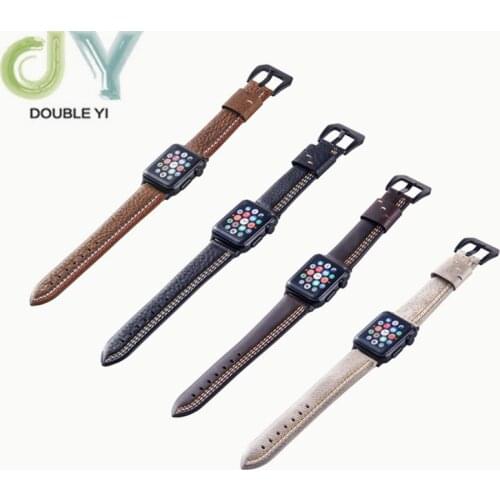 Retro Calf Leather Watch Band For Apple watch for iwatch series 5/4/3/2/1 44mm 42mm 40mm 38mm Watch Strap with Genuine Leather