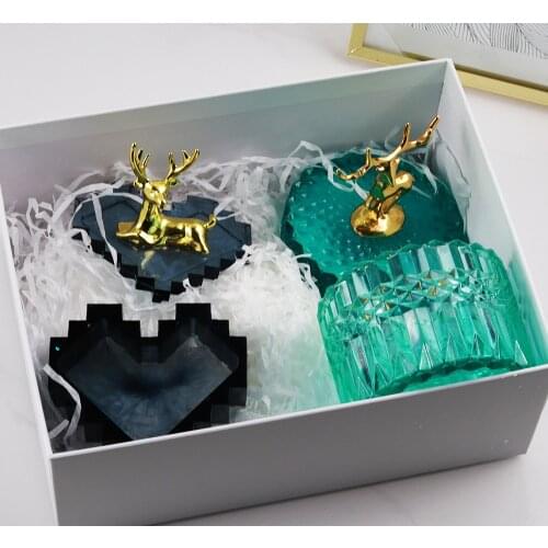 Concrete Deer Storage Jar Silicone Mold for DIY Handmade Bottle Resin Mold Candy Tank Cement Plaster Clay Mould Home Decor