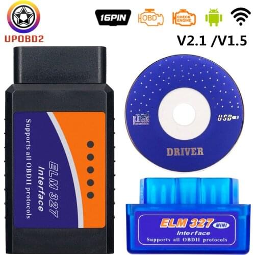 OBD2 ELM327 elm 327 V1.5 V2.1 Bluetooth-compatible HHOBD 2 Scanner Car Diagnostic Tool ELM-327 Scan Tool For Android/PC/Symbian