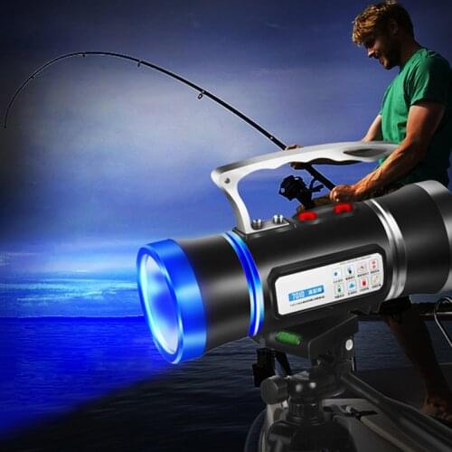 LED Searchlight White/Blu-ray Xenon Fishing Light Built-in Lithium Battery More 500 Meters USB Rechargeable Mosquito Repellent