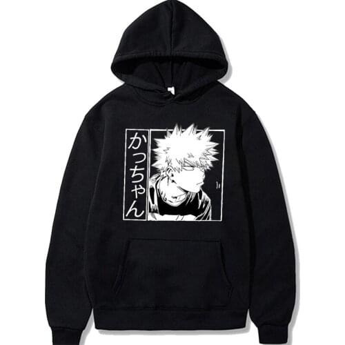 Anime My Hero Academia Bakugo Hoodies Seratshirt Women Winter Warm Pullover Casual Oversized Hooded Streetswear Female Hoodies