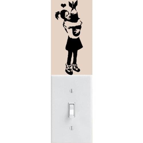 Ragazza Abbracci Bomb Fashion Vinyl Wall Decal Switch Sticker Home Decor 6SS0317
