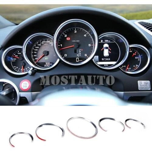 Interior Front Dashboard Edge Trim Cover For Porsche 911 2012-2017 5pcs Silver/Red/Blue Car Accessories Interior Car Decor