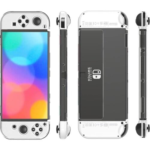 Switch OLED Crystal Clear Shell Detachable 3 in 1 Protective PC Case Cover Protective Hard Guard Skin For Nintendo Switch OLED