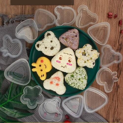 2pcs/set Sushi Mold Onigiri Rice Ball Food Press Maker Mold Diy Tools Kitchen Accessories Japanese Style Diy Triangle Sushi Mold