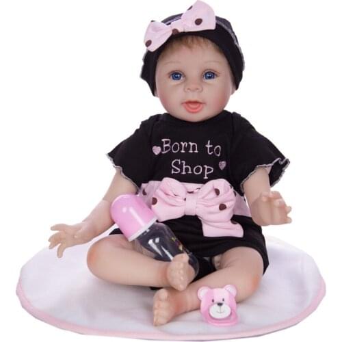 22 Inch Realistic Bebe Reborn soft Silicone Baby reborn Dolls Soft Lovely Newborn Girl babies alive doll kids gift toys