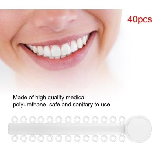 40 Pcs Medical Polyurethane Teeth Orthodontic Ligature Rubber Bands Teeth Corrector Elastic Brace Orthodontic Dental Treatment