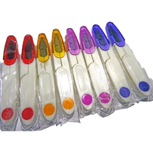 50pc/lot Sewing Embroidery Thread Cutter Plastic Handle Snips Scissors Fishing Craft Tools DIY Knitting Tool Sharp Scissor