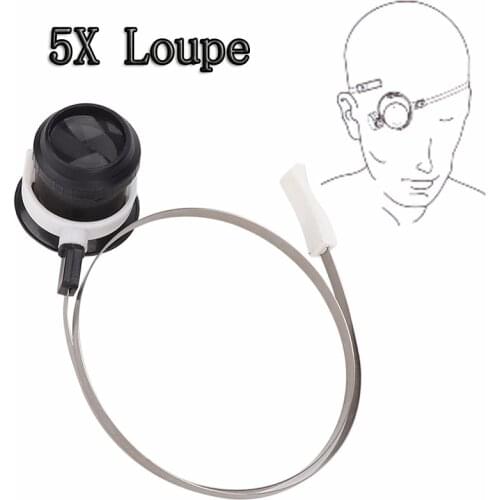 5X Loupe for Watchmaker Jewelry Magnifying Glasses Lens Watch Repairing Tools Eye Magnifier Headband Watch Repair Accessories