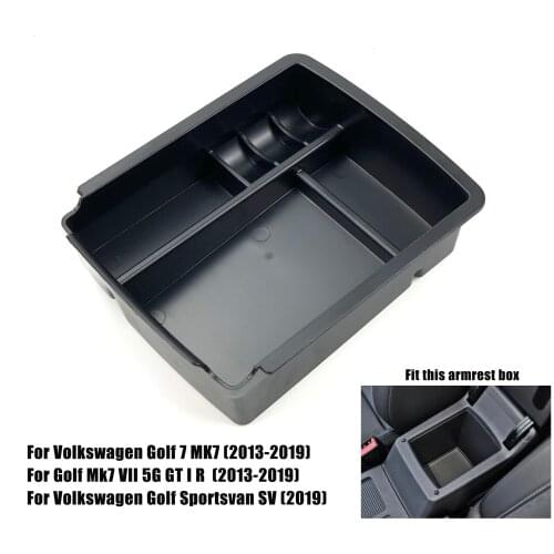 Car Accessories Armrest Storage Box For Volkswagen Golf 7 MK7 Golf 6 Scirocco PASSAT Touran Atlas Teramont Sharan Variant Touare