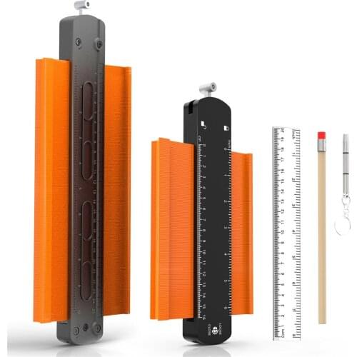 Wider Contour Gauge With Lock 6/10 Inch Profile Shape Copy Tool Template for Curved Shapes Woodworking Measure Ruler
