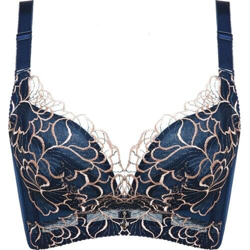 Ultra-thin Bra Women Breathable Push Up Bra Wire Free Adjusted Underwear Women Lace Bras Embroidery Sexy Lingerie Brassiere