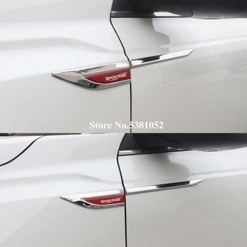For Kia Sportage R 2018 2019 2020 Accessories Side Leaf Plate Decoration Sequins Leaf Board Side Label Exterior Car Styling