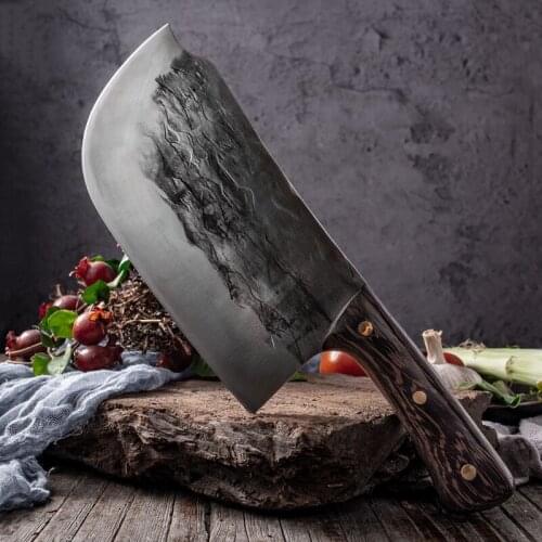 EVERRICH Home hammer grain stainless steel thickened chopping knife Longquan forged chopping knife old kitchen knife for cooks