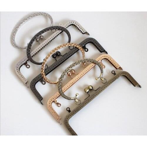 FASHIONS KZ Round Metal Purse Frame Handle Bronze Handle 20cm for DIY Purse Bag Accessories KZ151319