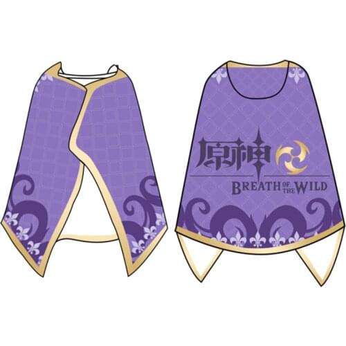 Game Genshin Impact Keqing Venti Cospaly Costume Cloak Hoodies Short Plush Flannel Warm Easy Wear Coat Comfortable Soft Blanket